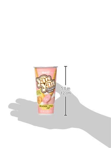 Product image of Meiji Yan Yan Dipping Sticks Strawberry Crème Cracker Sticks Fun Animal Phrases 2 oz 2 oz Pack of 10