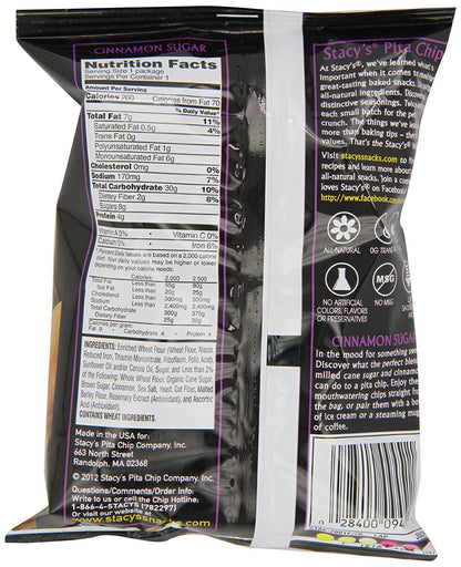 Product image of Stacy's Cinnamon Sugar Flavored Pita Chips 7.33 oz 7.33 oz Pack of 3