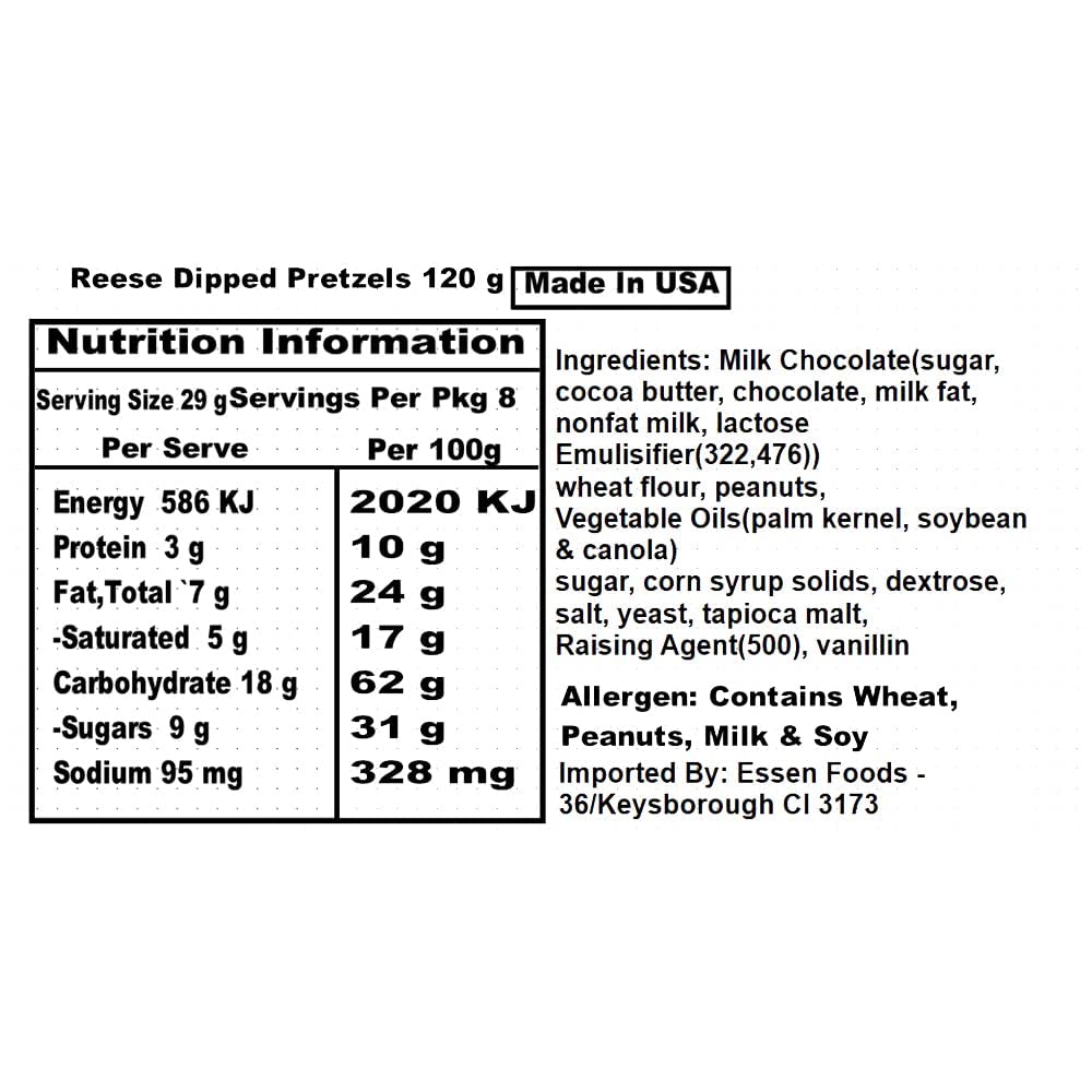 Product image of Reese's Dipped Pretzels Chocolate Covered Snack 4.25 oz 4.25 oz