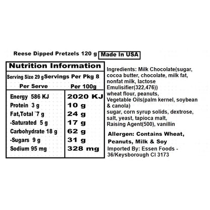 Product image of Reese's Dipped Pretzels Chocolate Covered Snack 4.25 oz 4.25 oz