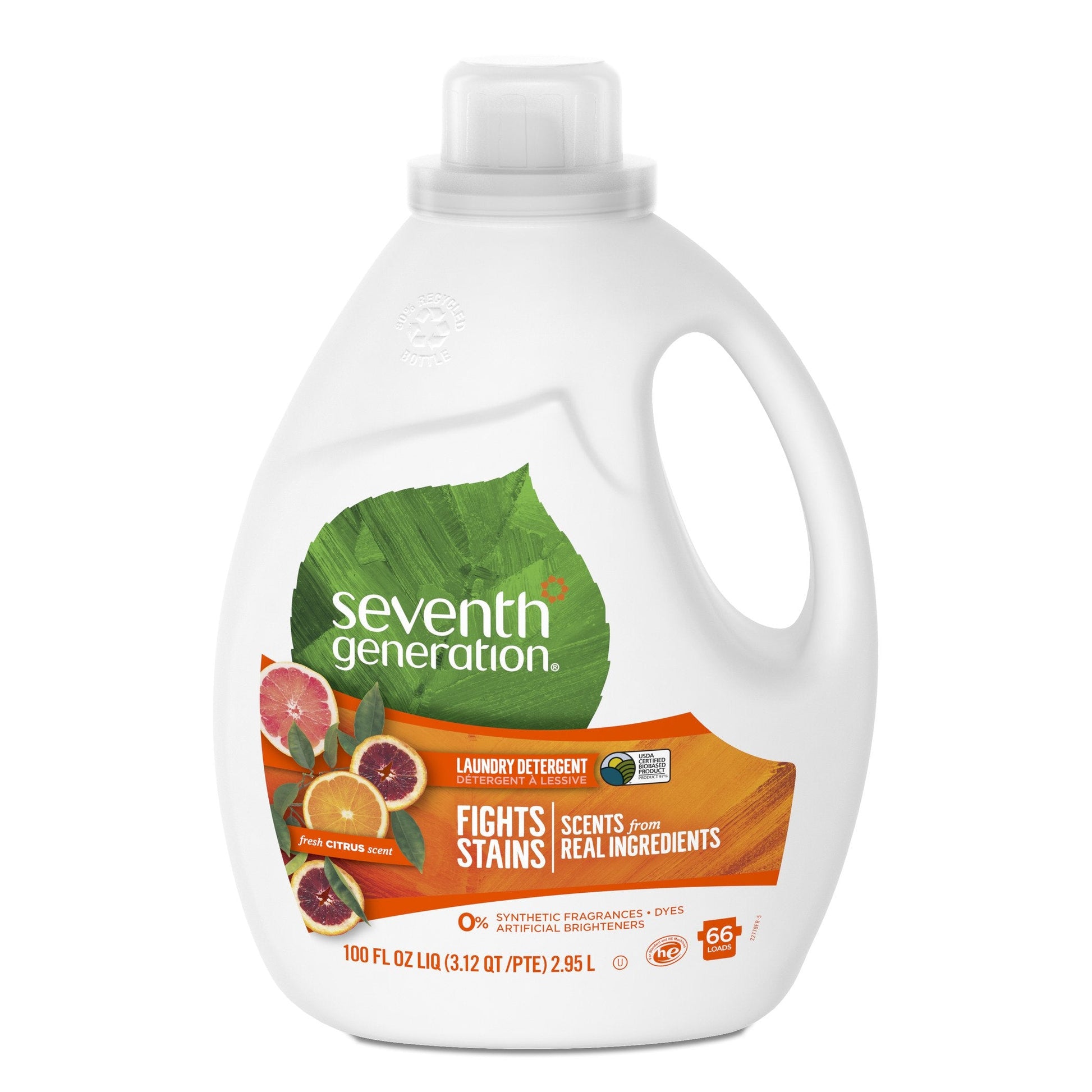 Product image of Seventh Generation Liquid Laundry Detergent Fresh Citrus Scent 60 Loads 90 oz 90 oz