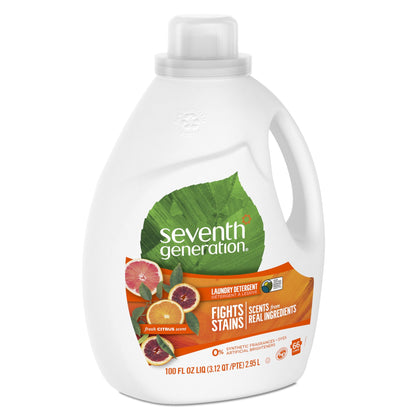 Product image of Seventh Generation Liquid Laundry Detergent Fresh Citrus Scent 60 Loads 90 oz 90 oz