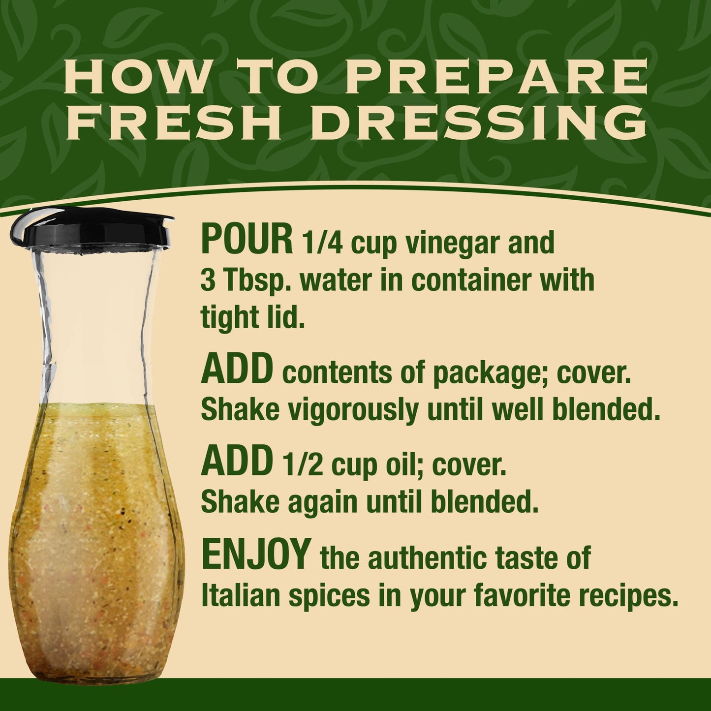 Product image of Good Seasons Salad Dressing and Recipe Kit Cruet Italian Dressing Mix 2 Cruets 0.7 oz 4 Mixes 0.7 oz Pack of