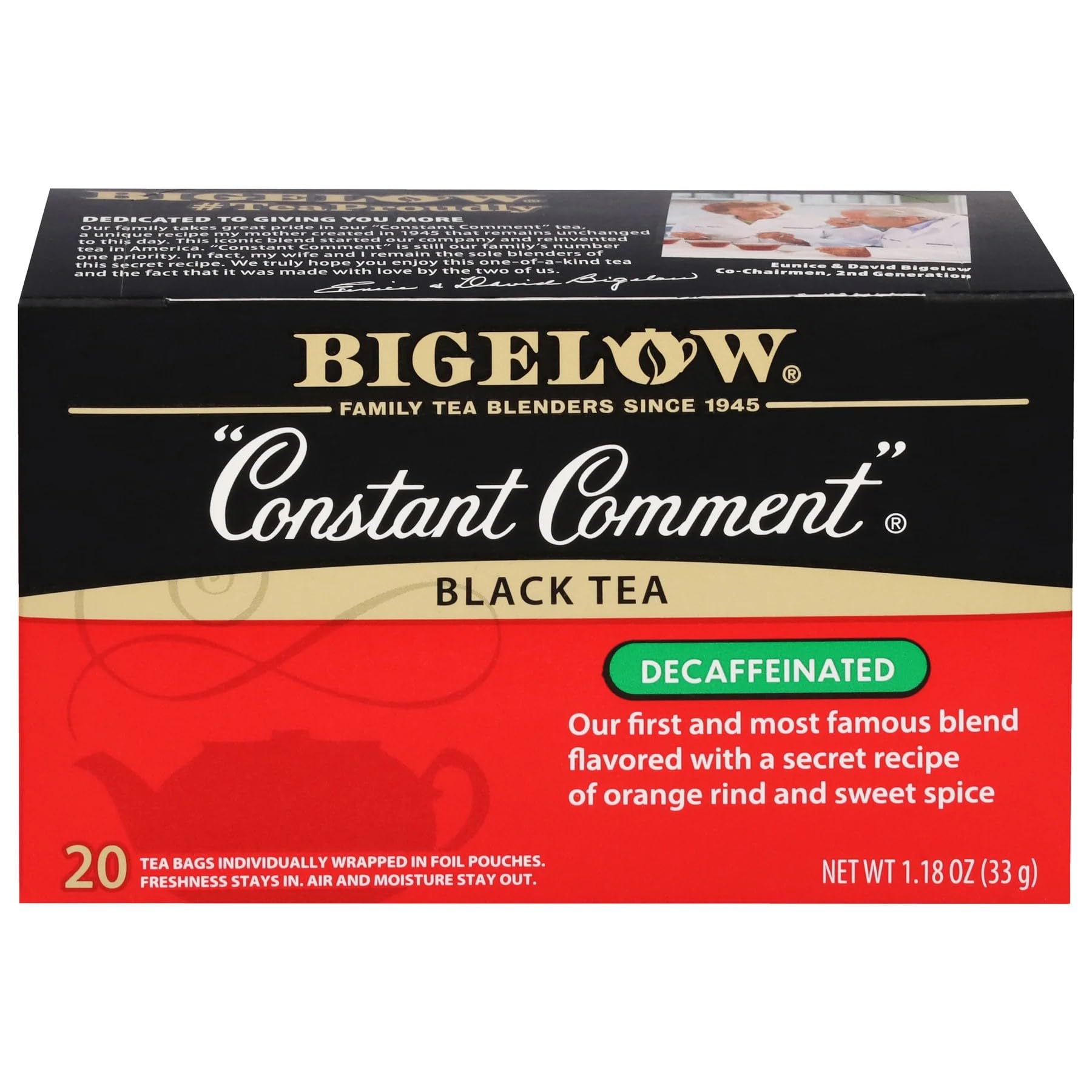 Product image of Bigelow Tea Decaffeinated Constant Comment 1.18 oz 20 ct 1.18 oz Pack of 2