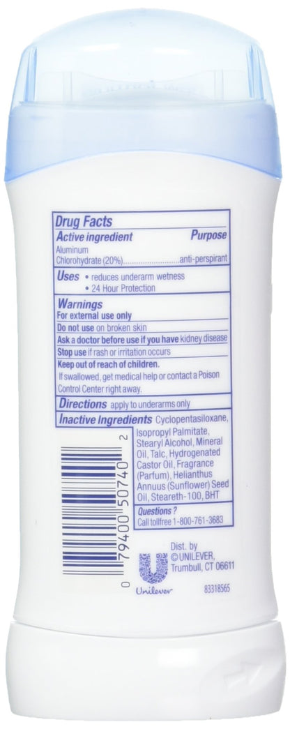 Product image of Dove Deodorant Invisible Solid Sensitive Skin 2.6 oz 2.57 fl oz 2.6 oz Pack of 6