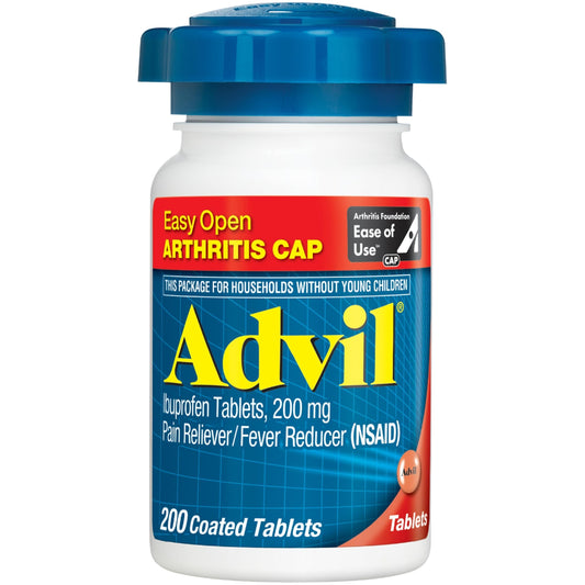 Product image of Advil Pain Reliever/Fever Reducer Ibuprofen Easy Open Arthritis Cap Temporary Pain Relief 200 Coated Tablets