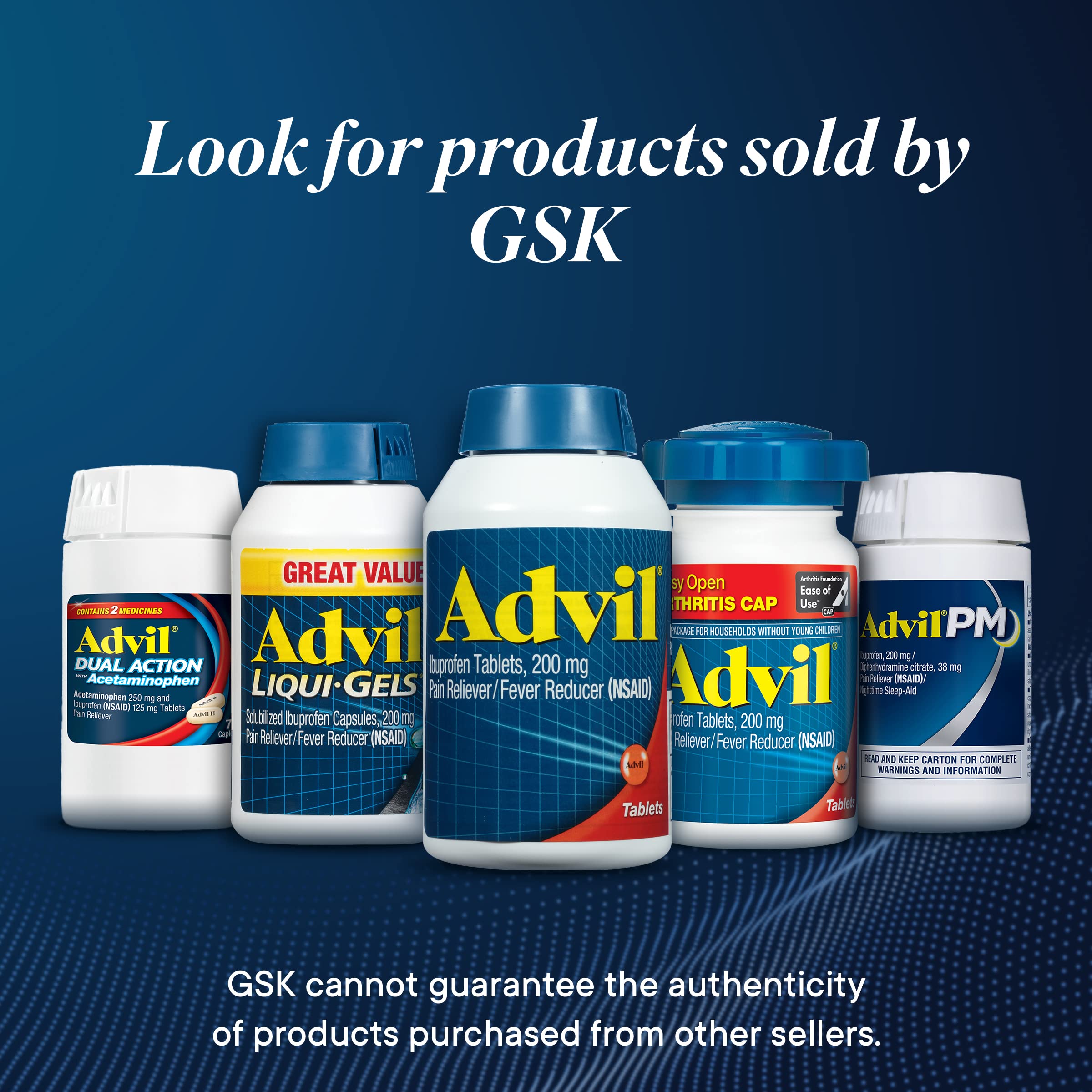 Product image of Advil Pain Reliever/Fever Reducer Ibuprofen Easy Open Arthritis Cap Temporary Pain Relief 200 Coated Tablets