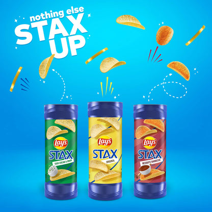 Product image of Lay's Stax Salt and Vinegar Flavored Potato Crisps Canister 5.5 oz 5.5 oz