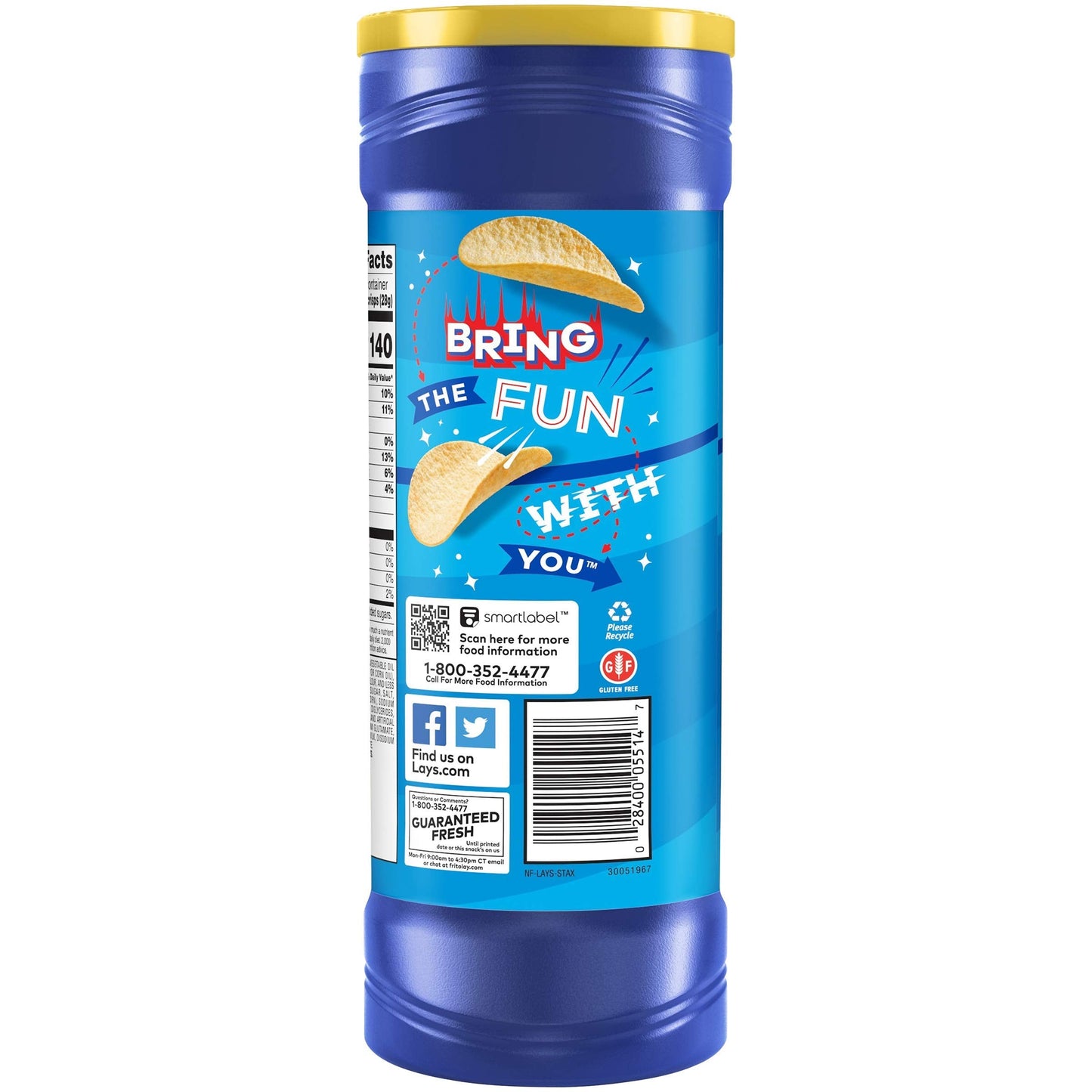 Product image of Lay's Stax Salt and Vinegar Flavored Potato Crisps Canister 5.5 oz 5.5 oz