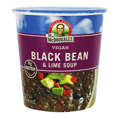Product image of Dr. McDougall's Right Foods Black Bean and Lime Big Cup Soup 3.4 oz 3.4 oz Pack of 6