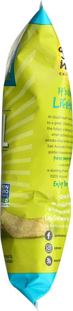 Product image of Good Health Avocado Oil Kettle Style Chips Sea Salt Bag 5 oz 5 oz Pack of 4