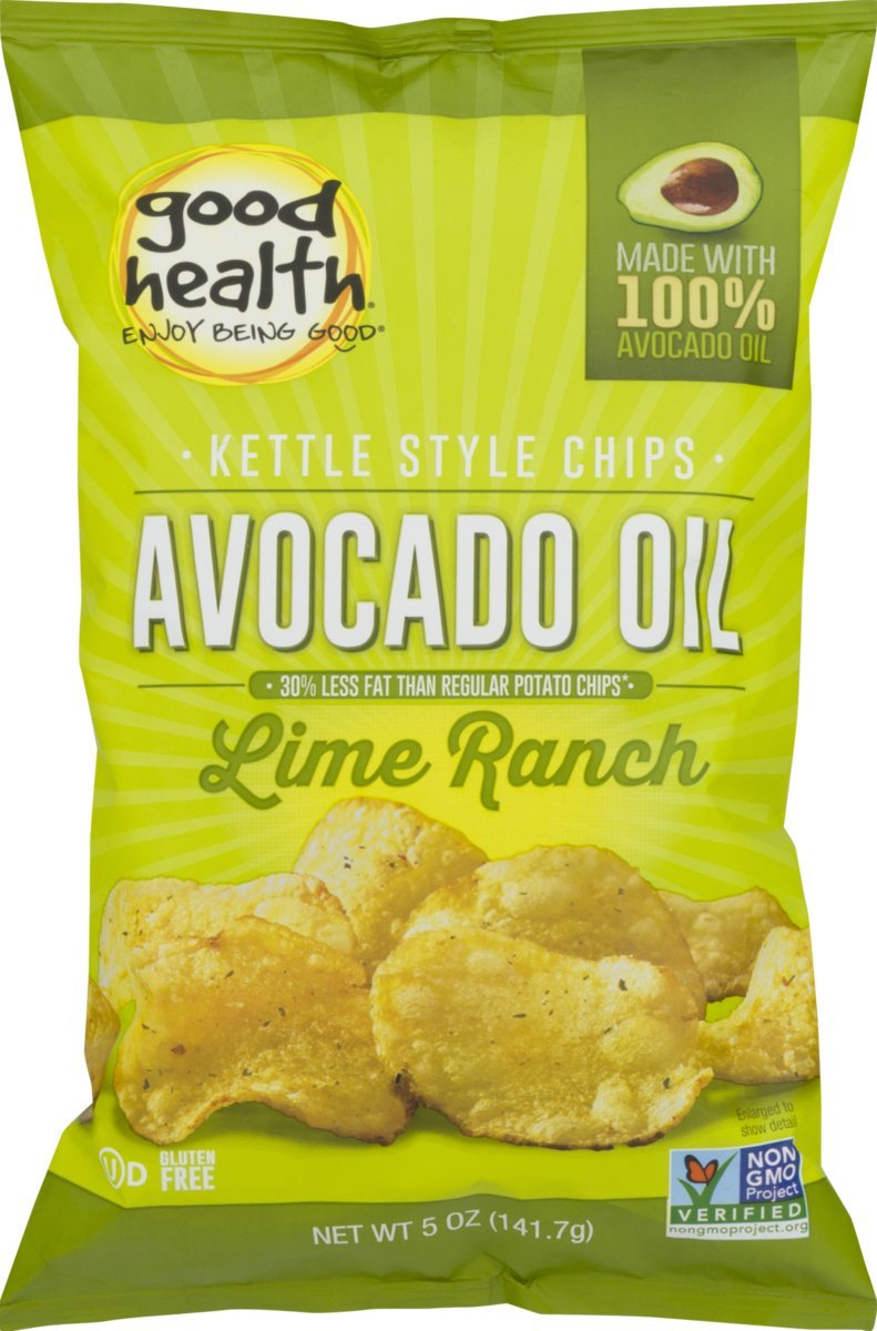 Product image of ATOTOP Good Health Avocado Oil Kettle Style Lime Ranch Chips Bag 5 oz 5 oz Pack of 3