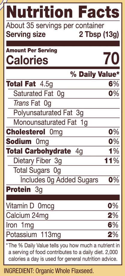 Product image of Bob's Red Mill Organic Flaxseed Meal Non GMO Vegan Paleo Friendly Keto Friendly Kosher 16 oz 16 oz