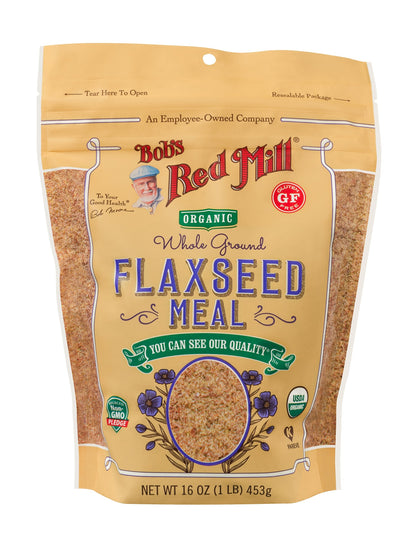Product image of Bob's Red Mill Organic Flaxseed Meal Non GMO Vegan Paleo Friendly Keto Friendly Kosher 16 oz 16 oz