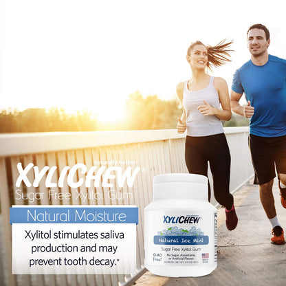 Product image of Xylichew Ice Mint Chewing Gum Non GMO Non Aspartame Gluten Free Sugar Free 60 ct Pack of 4