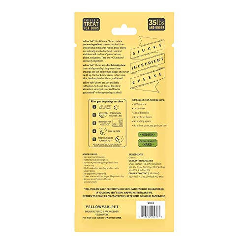 Product image of Yellow Yak Yaky Chew Dog Hard Cheese Medium for Dogs and Smaller Lactose-Free Soy-Free Grain-Free