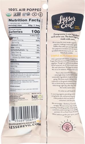 Product image of LesserEvil Organic Popcorn Himalayan Gold 0.88 oz 0.88 oz Pack of 18