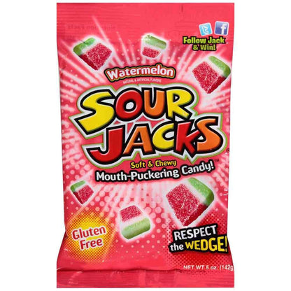 Product image of Sour Jacks Watermelon Soft and Chewy Mouth Puckering Candy 5 oz 5 oz Pack of 12