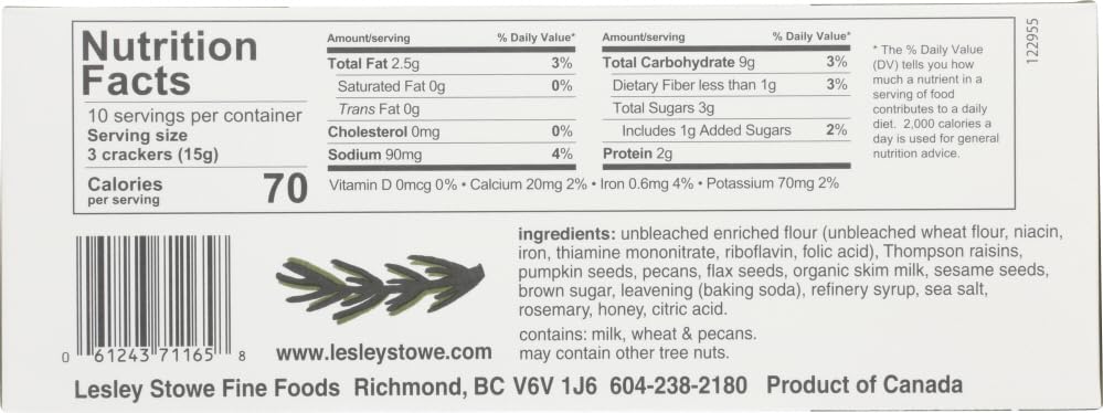 Product image of Raincoast Crisps Rosemary Raisin Pecan Crisps 5.3 oz 5.3 oz