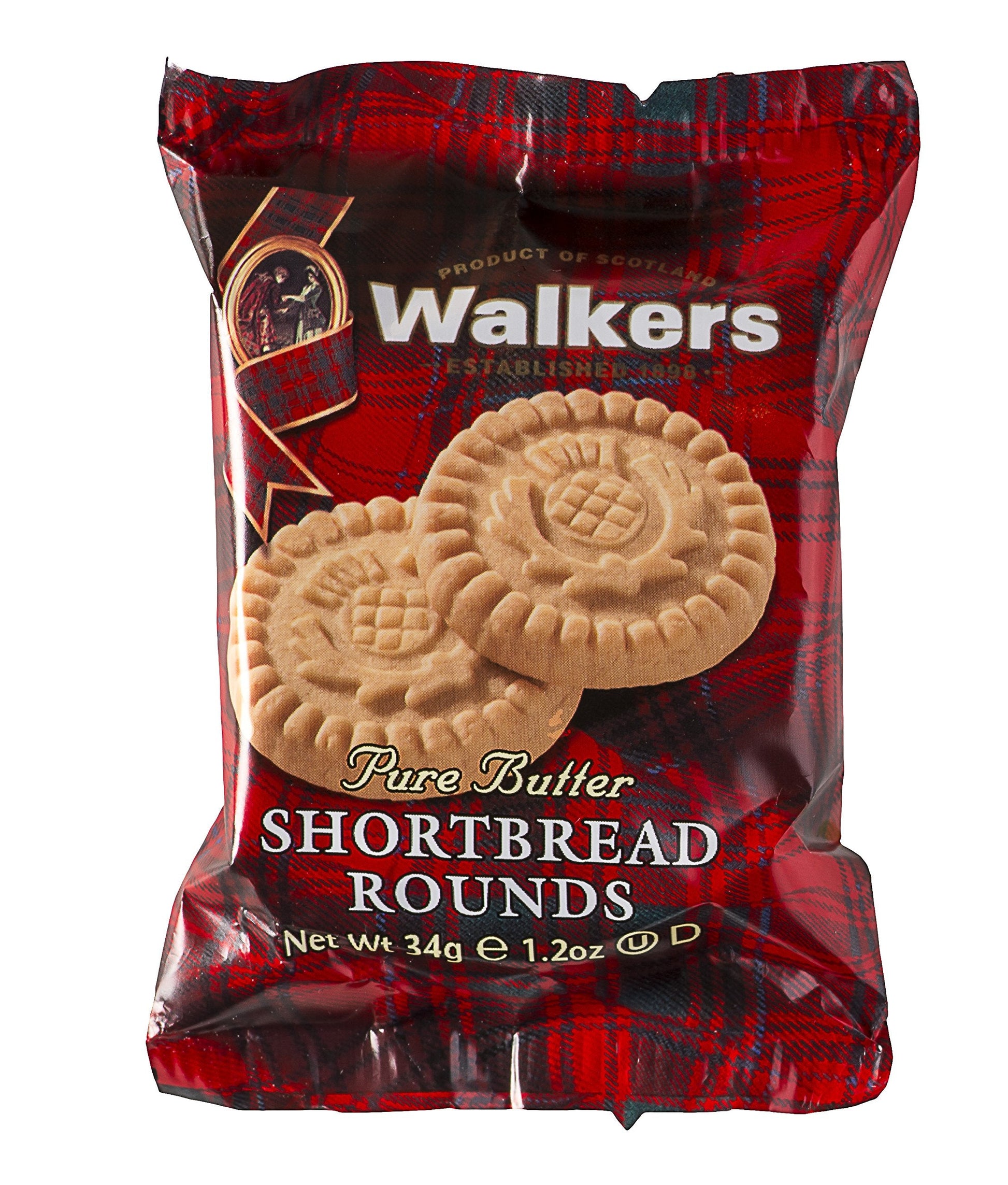 Product image of Walkers Shortbread Rounds Pure Butter Shortbread Cookies Snack Packs 1.2 oz 1.2 oz Pack of 22