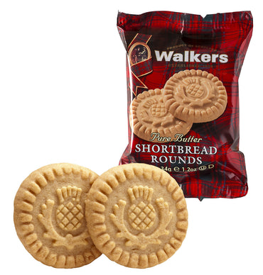 Product image of Walkers Shortbread Rounds Pure Butter Shortbread Cookies Snack Packs 1.2 oz 1.2 oz Pack of 22