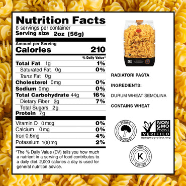 Product image of GAROFALO Radiatori Pasta Premium Durum Wheat Semolina Italian Made Bronze-Drawn 1 lb Pack of 4