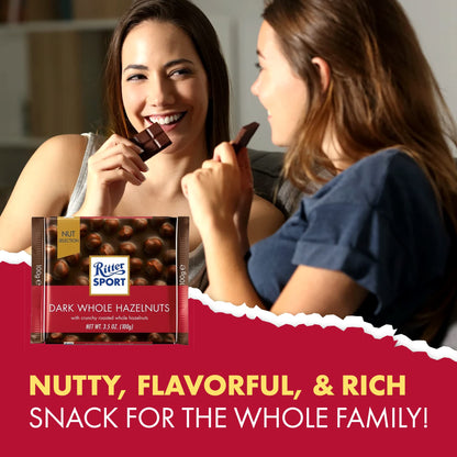 Product image of Ritter Sport Dark Chocolate Whole Hazelnuts 3.53 oz 3.53 oz Pack of 5