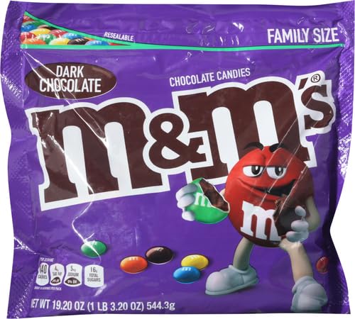 Product image of M and M's Dark Chocolate Candy 50% Cacao Family Size Bag 19.2 oz 19.2 oz