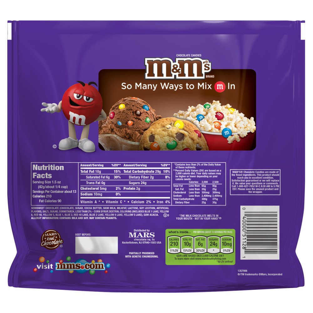 Product image of M and M's Dark Chocolate Candy 50% Cacao Family Size Bag 19.2 oz 19.2 oz