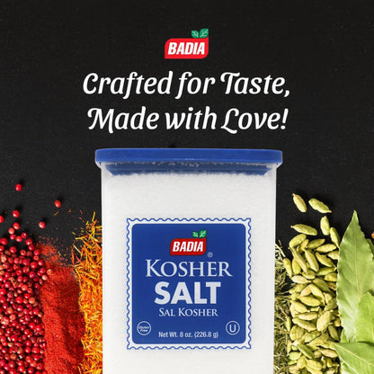 Product image of Badia Kosher Salt Essential Kitchen Salt for Cooking Baking and Everyday Seasoning 8 oz 8 oz