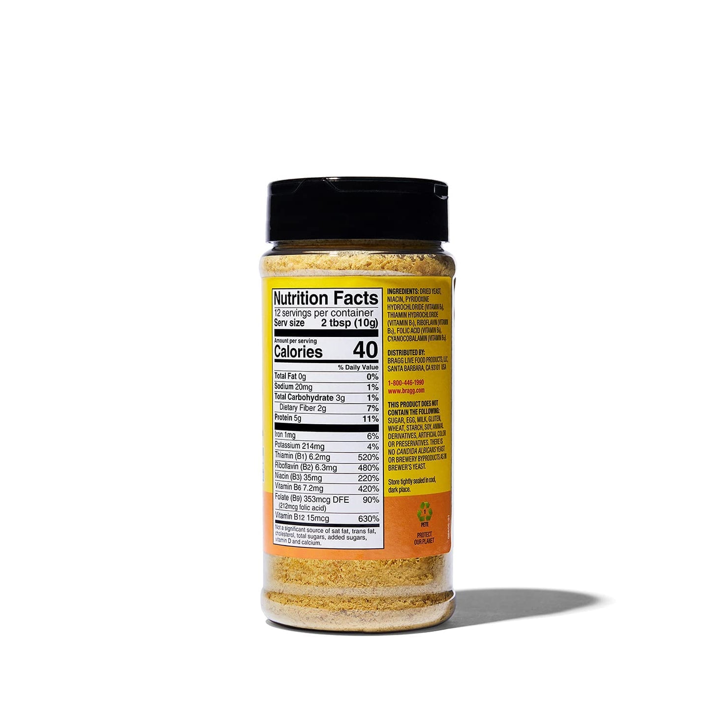 Product image of Bragg Nutritional Yeast Seasoning Vegan Gluten Free Cheese Flakes Non GMO Verified Parmesan Cheese