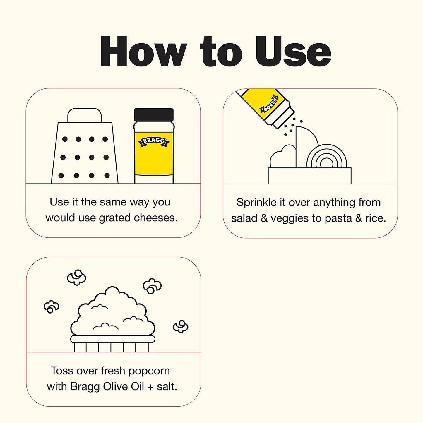 Product image of Bragg Nutritional Yeast Seasoning Vegan Gluten Free Cheese Flakes Non GMO Verified Parmesan Cheese