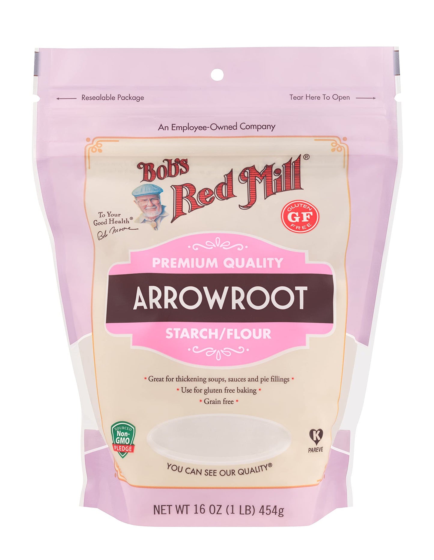 Product image of Bob's Red Mill Arrowroot Starch Non GMO Vegan Paleo Friendly Kosher 16 oz 16 oz Pack of 4
