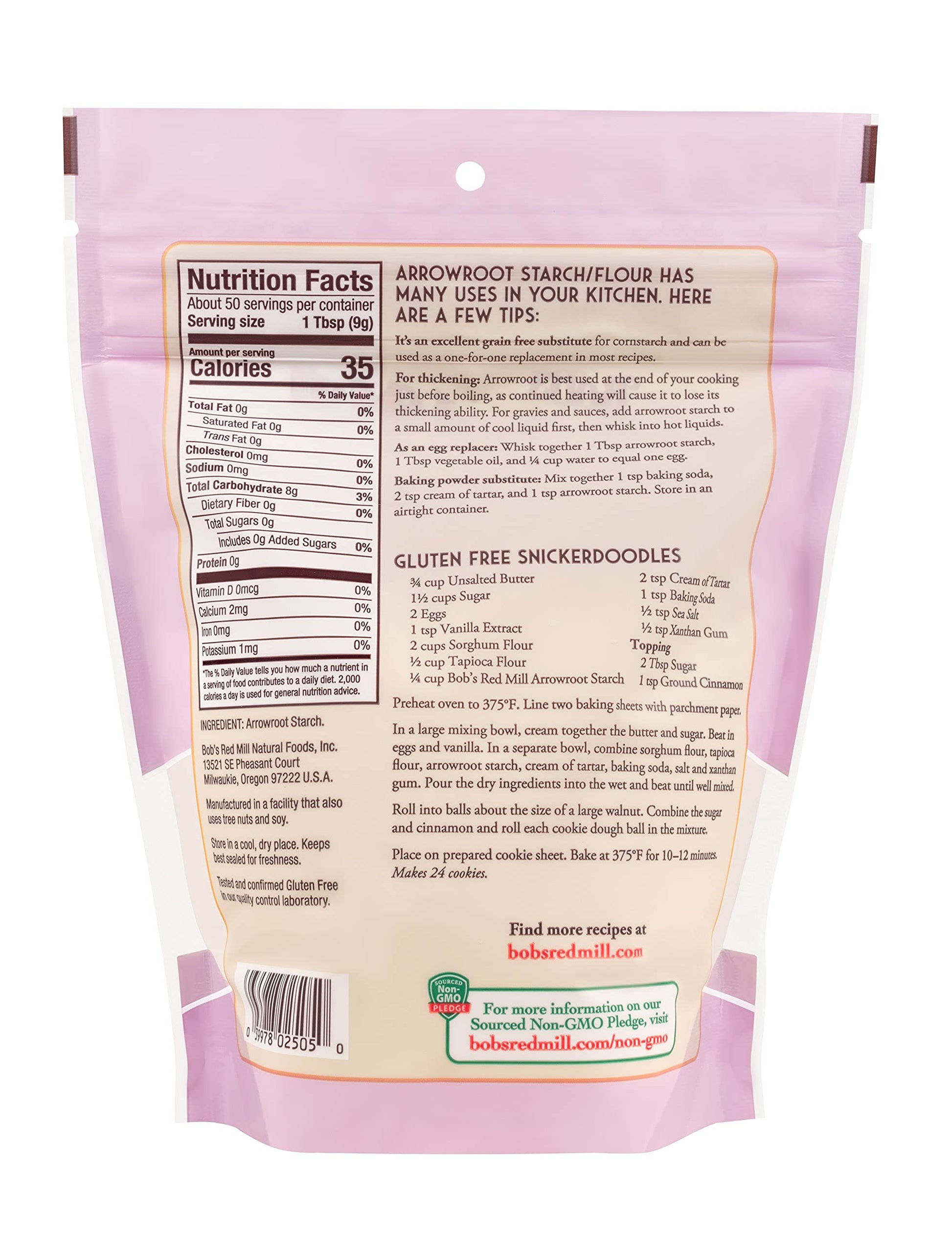 Product image of Bob's Red Mill Arrowroot Starch Non GMO Vegan Paleo Friendly Kosher 16 oz 16 oz Pack of 4