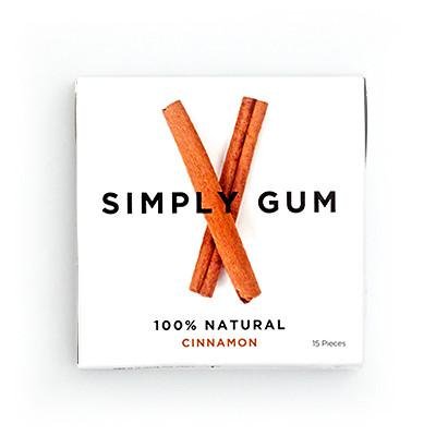Product image of Simply Gum Cinnamon Natural Chewing Gum Non GMO Vegan 15 ct Pack of 4