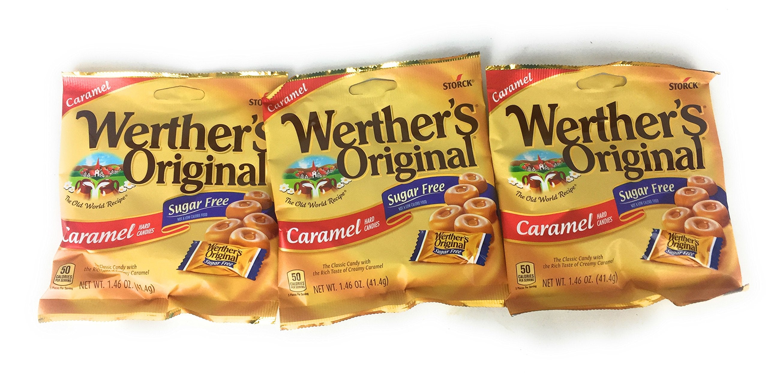 Product image of Werther's Original Hard Candies Sugar Free Caramel 1.46 oz 1.46 oz Pack of 3