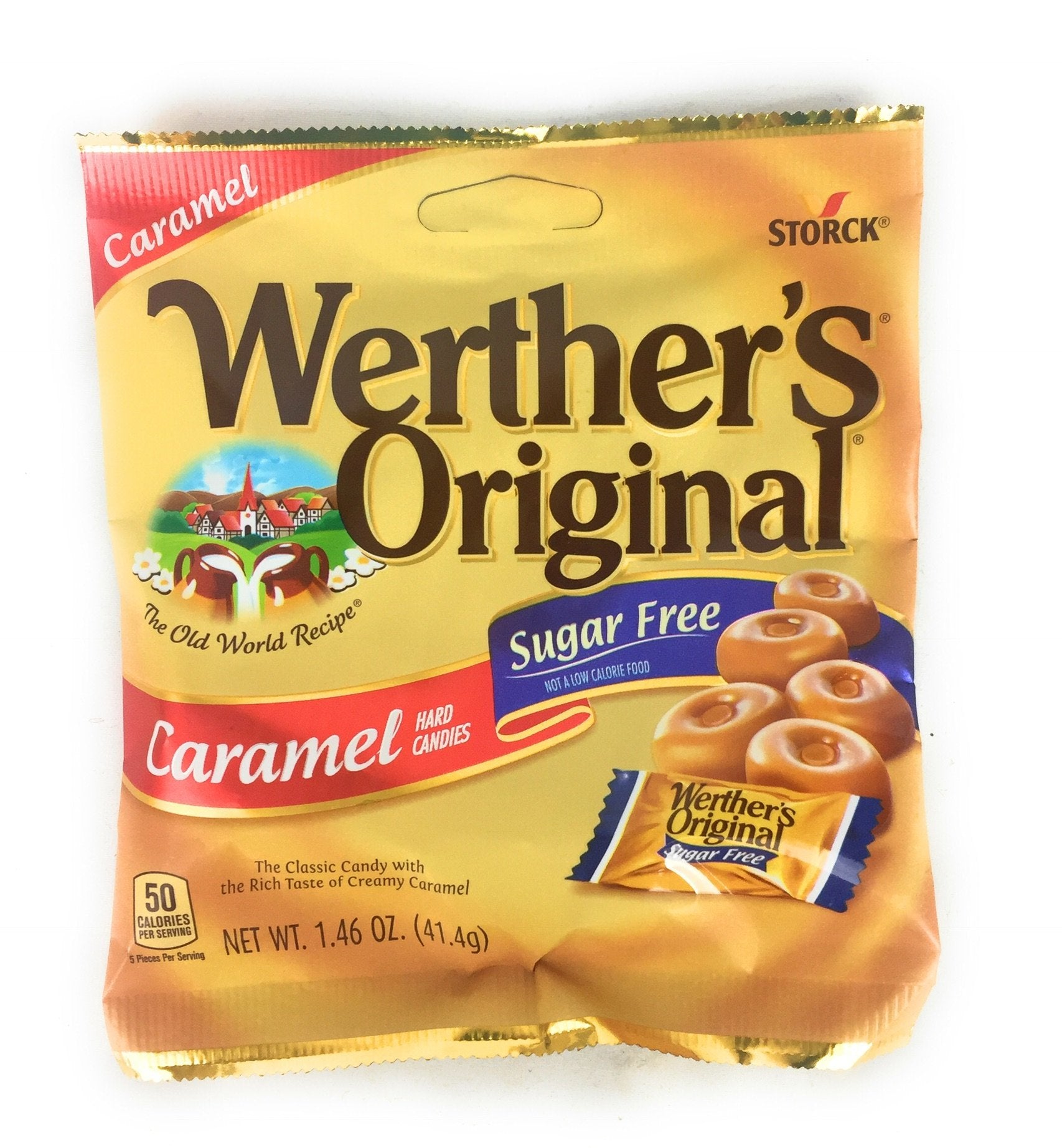 Product image of Werther's Original Hard Candies Sugar Free Caramel 1.46 oz 1.46 oz Pack of 3