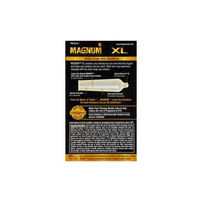 Product image of TROJAN Magnum XL Size Lubricated Latex Condoms 12 ct Pack of 4