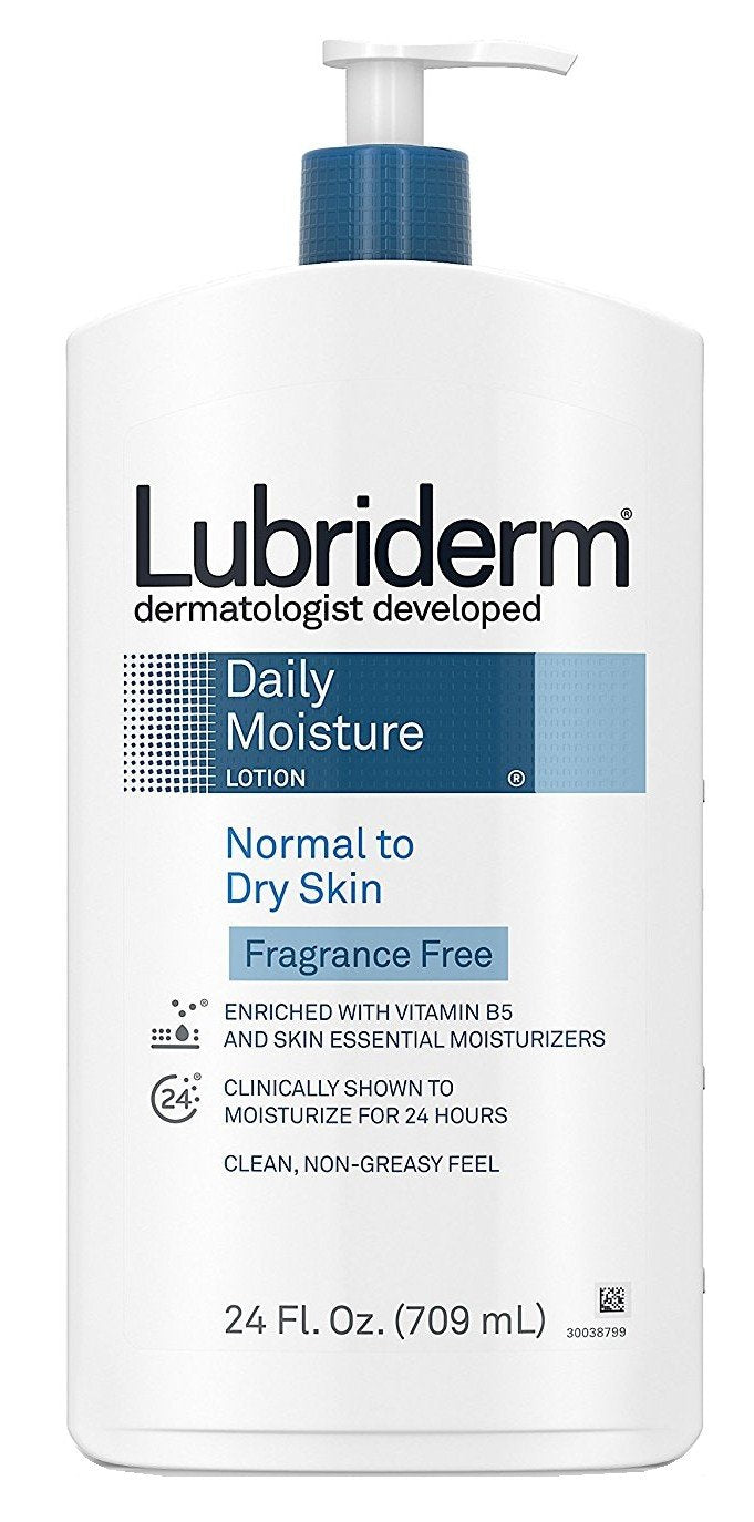 Product image of Lubriderm Daily Moisture Lotion Fragrance-Free 24 oz Normal to Dry Skin 23.97 fl oz 24 oz Pack of 2