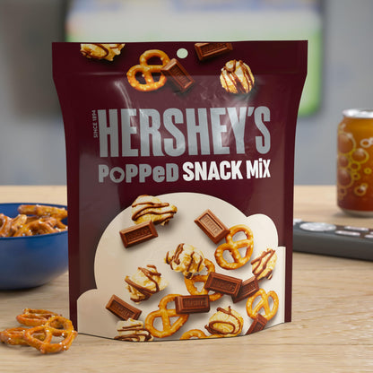 Product image of HERSHEY'S Milk Chocolate Popcorn and Pretzel Popped Snack Mix 8 oz 8 oz