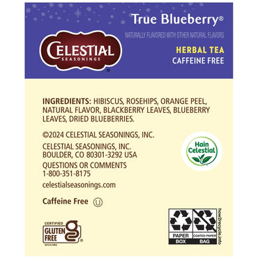 Product image of Celestial Seasonings Herbal Tea True Blueberry 20 ct Pack of 3