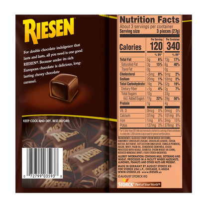 Product image of Riesen Chewy Chocolate Caramel Candy 2.65 oz 2.65 oz Pack of 3