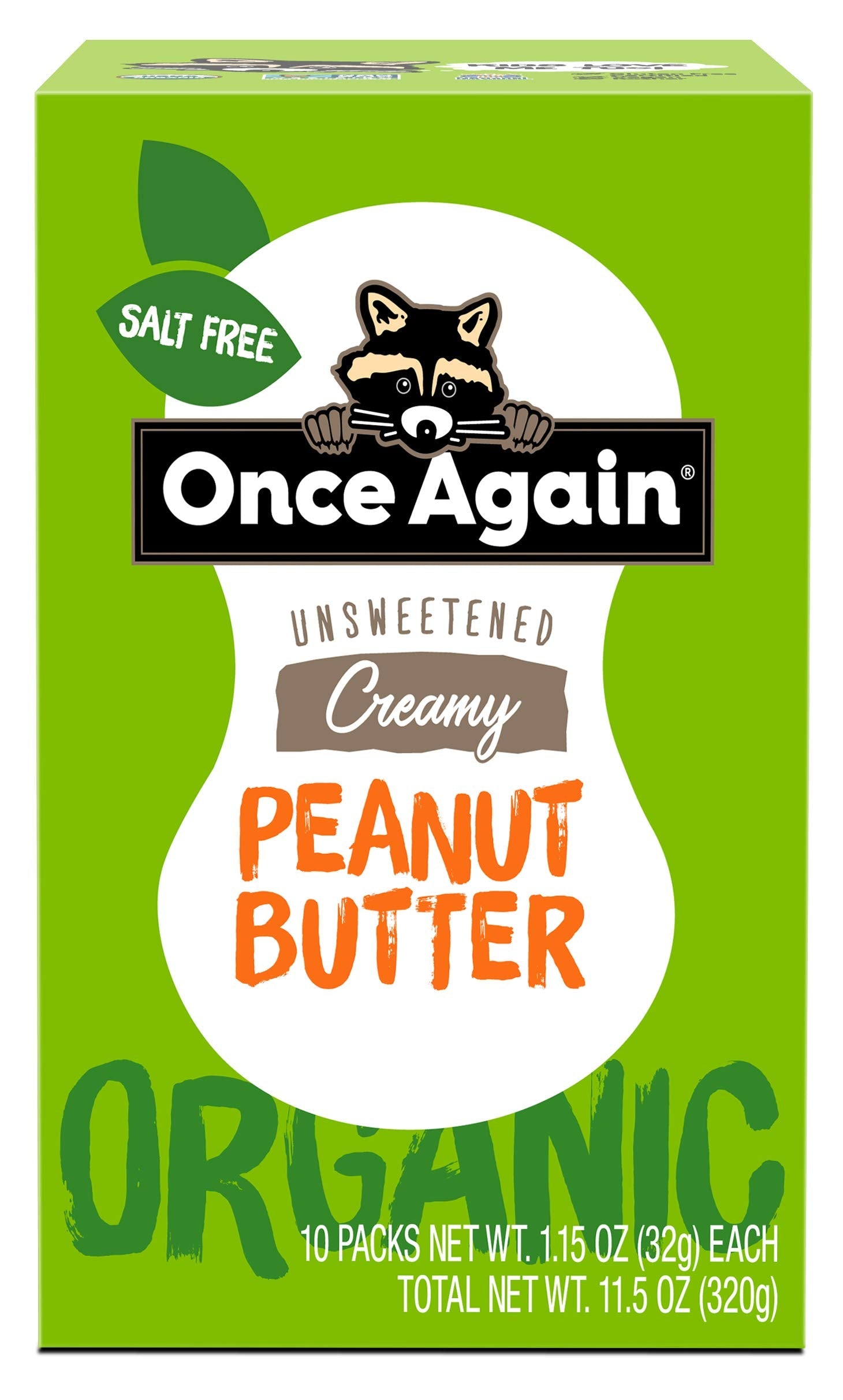 Product image of Once Again Organic Creamy Almond Butter Squeeze Packs Lightly Toasted Salt Free Unsweetened USDA Organic