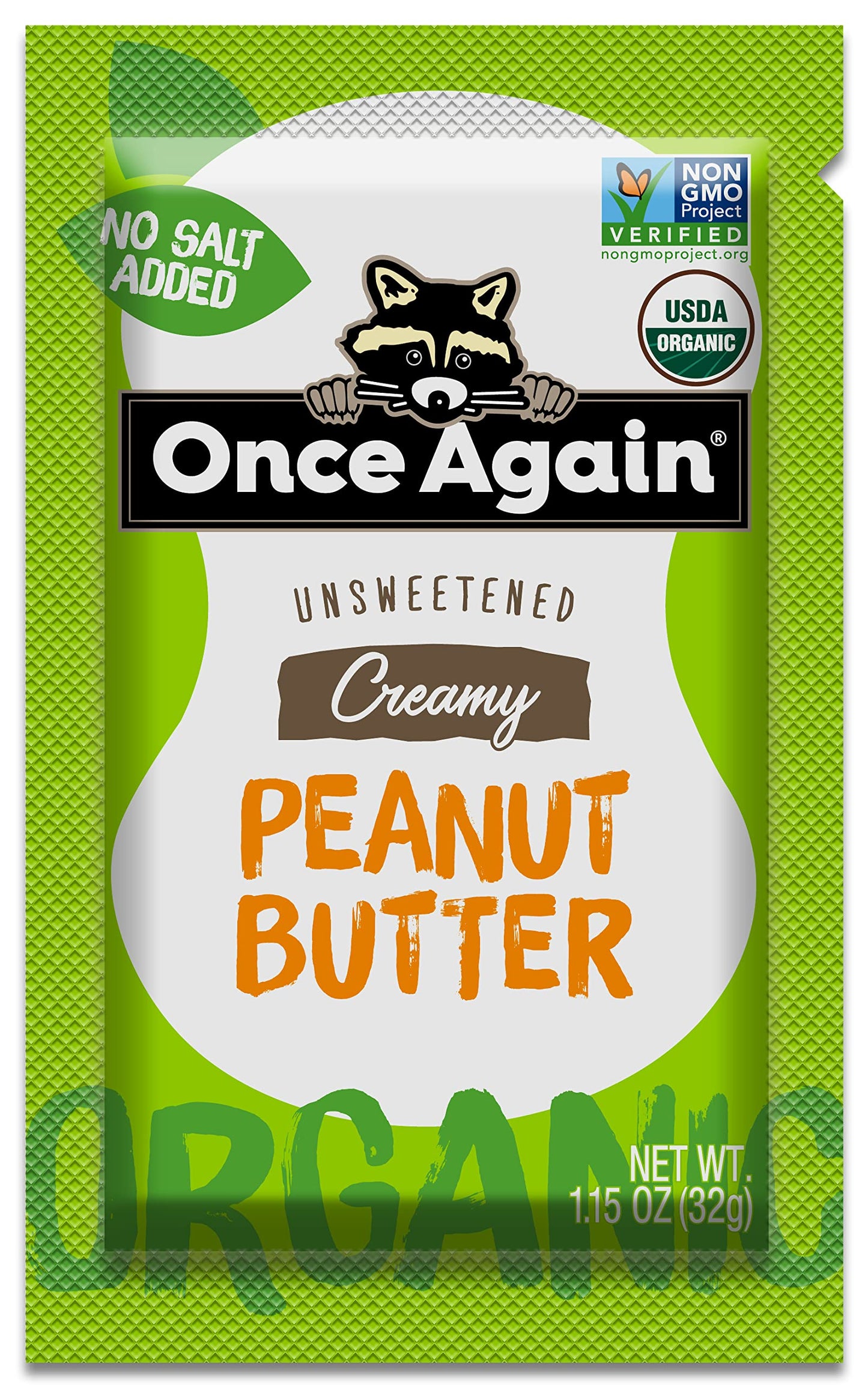 Product image of Once Again Organic Creamy Almond Butter Squeeze Packs Lightly Toasted Salt Free Unsweetened USDA Organic