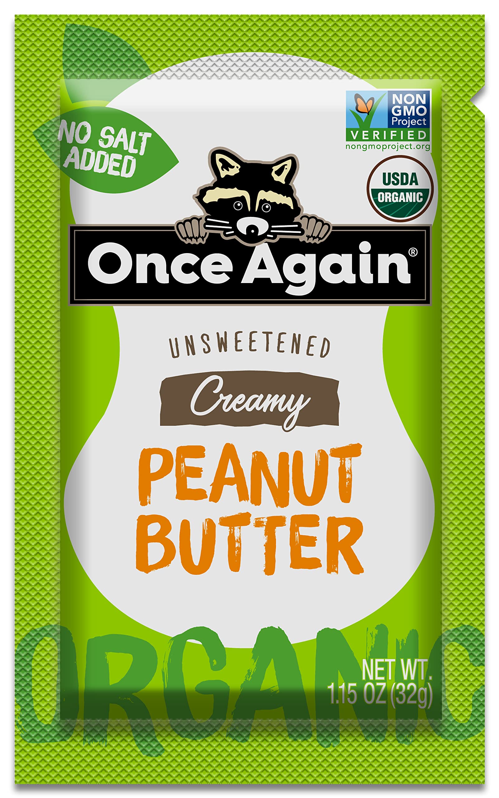 Product image of Once Again Organic Creamy Almond Butter Squeeze Packs Lightly Toasted Salt Free Unsweetened USDA Organic