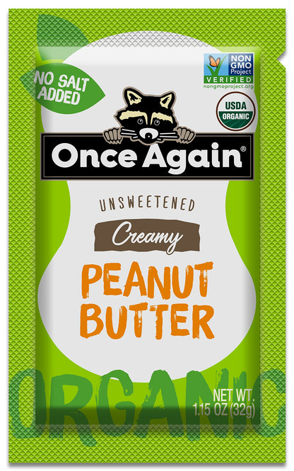 Product image of Once Again Organic Creamy Almond Butter Squeeze Packs Lightly Toasted Salt Free Unsweetened USDA Organic
