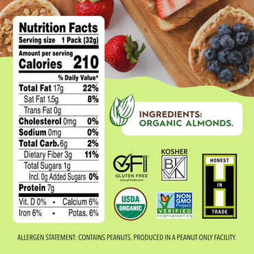 Product image of Once Again Organic Almond Butter Packets Roasted Vegan Non-GMO Gluten Free Packs 1.15 oz 1.15 oz Pack of 10