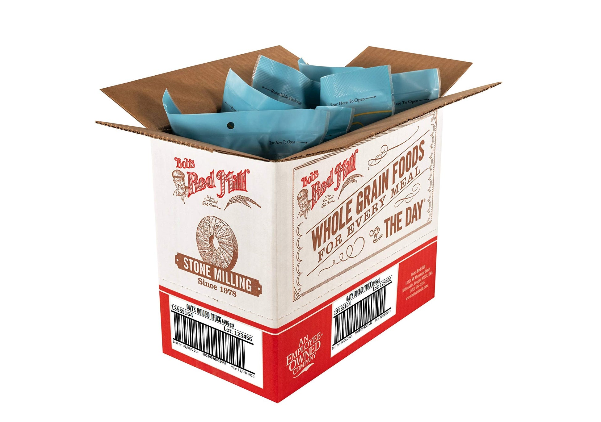 Product image of Bob's Red Mill Extra Thick Rolled Oats Non GMO Whole Grain Vegan Kosher 16 oz 16 oz
