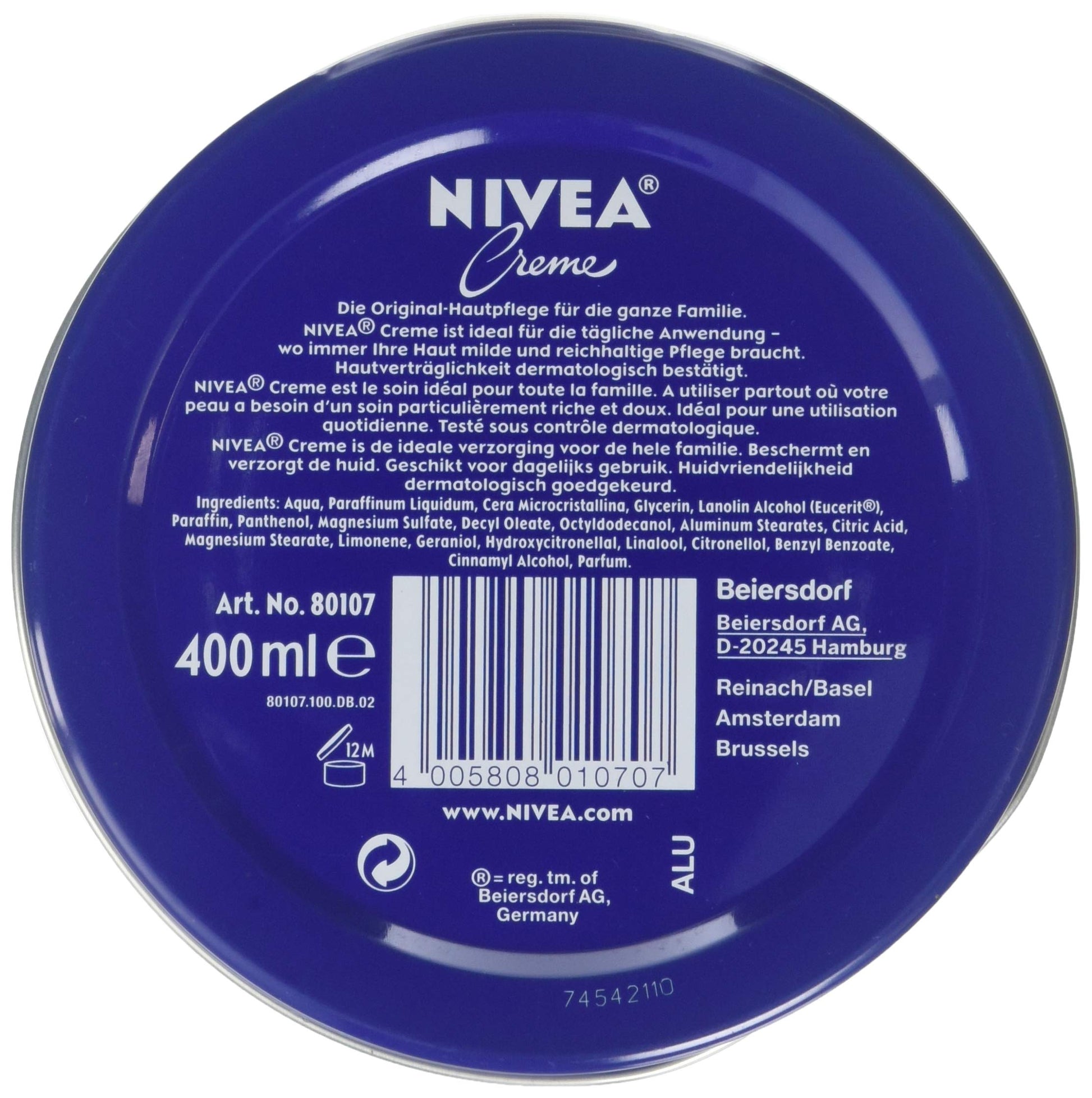 Product image of NIVEA Unscented Creme Hydrating Whole Body Moisturizer 13.5 oz 13.5 oz Pack of 3