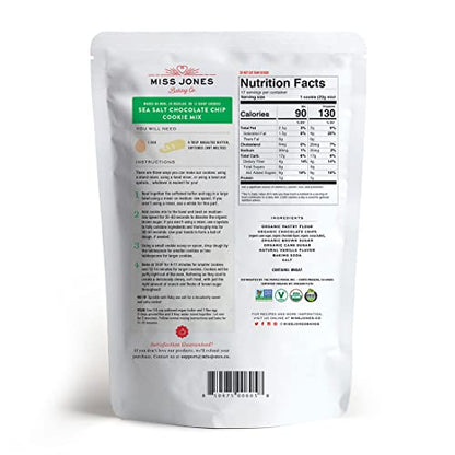 Product image of Miss Jones Baking Organic Cookie Mix Sea Salt Chocolate Chip Non-GMO Vegan-Friendly Pack of 2